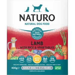 Naturo Grain Free Adult Jagnięcina tacka 400g